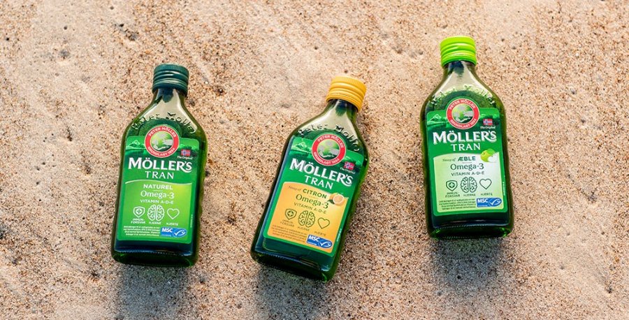 Möller's forskellige Omega-3-produkter – Møllers Tran.