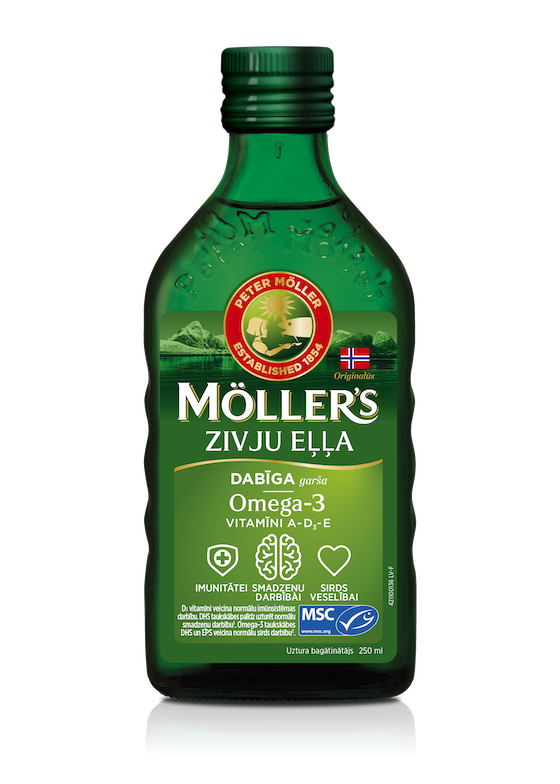 Zivju eļļa ar dabisku garšu