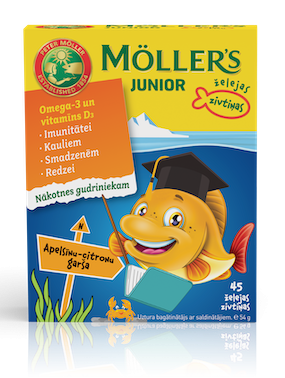 Möller’s JUNIOR ar apelsīnu-citronu garšu