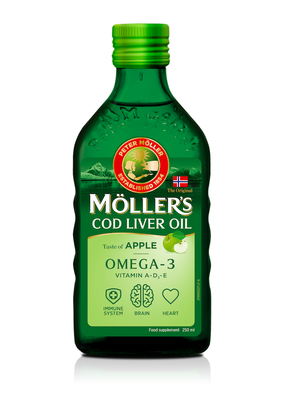 Moller's zivju eļļa ar ābolu garšu